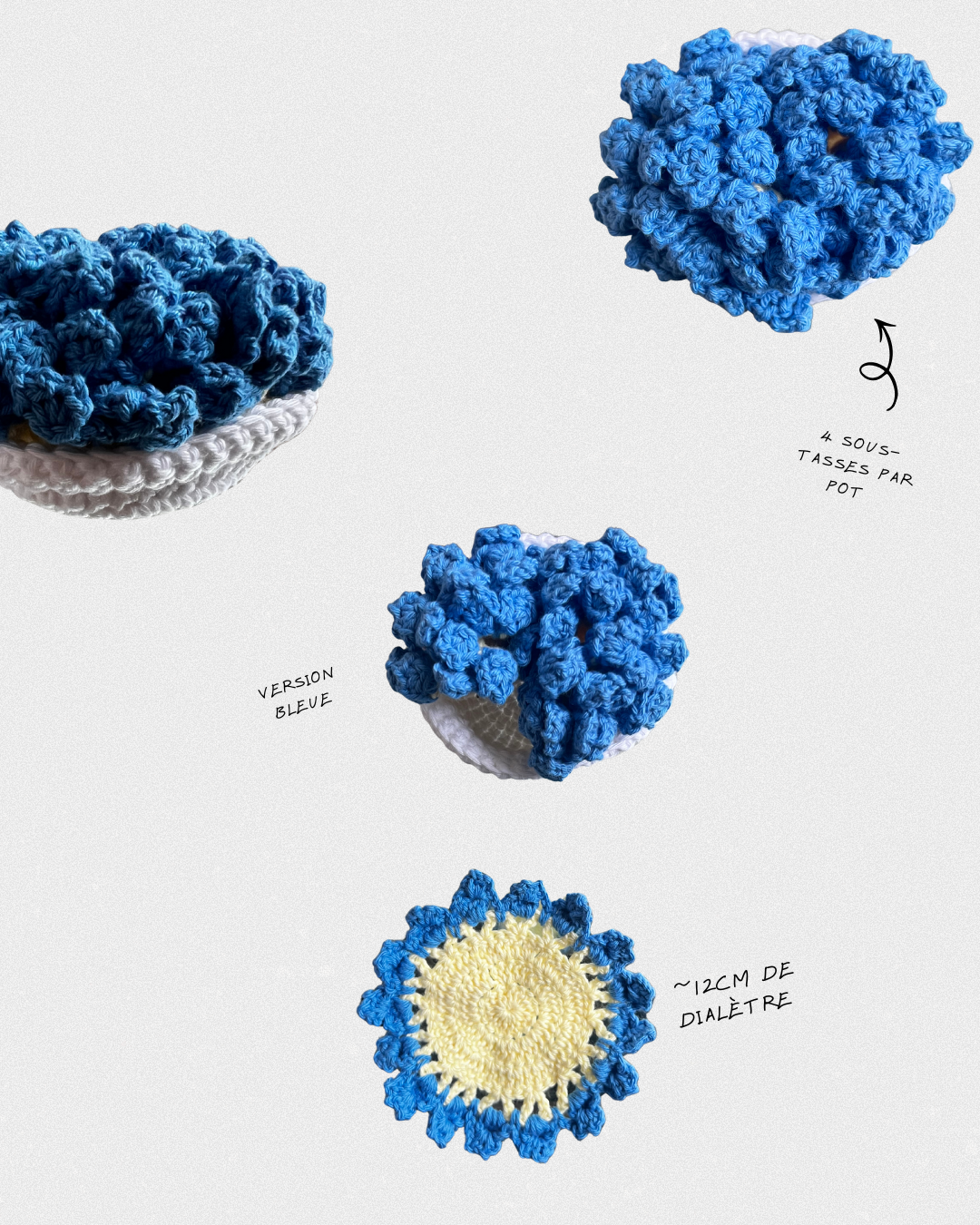 Sous-tasses pot de fleurs