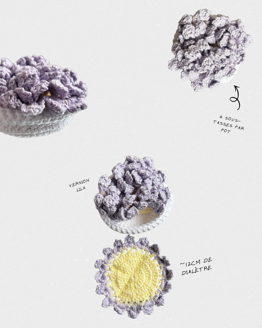 Sous-tasses pot de fleurs