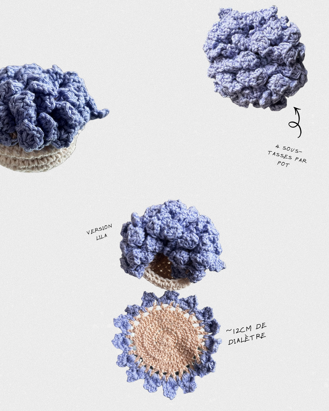 Sous-tasses pot de fleurs